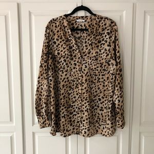 leopard button down plus size 1x calvin klein 🐆⚡️